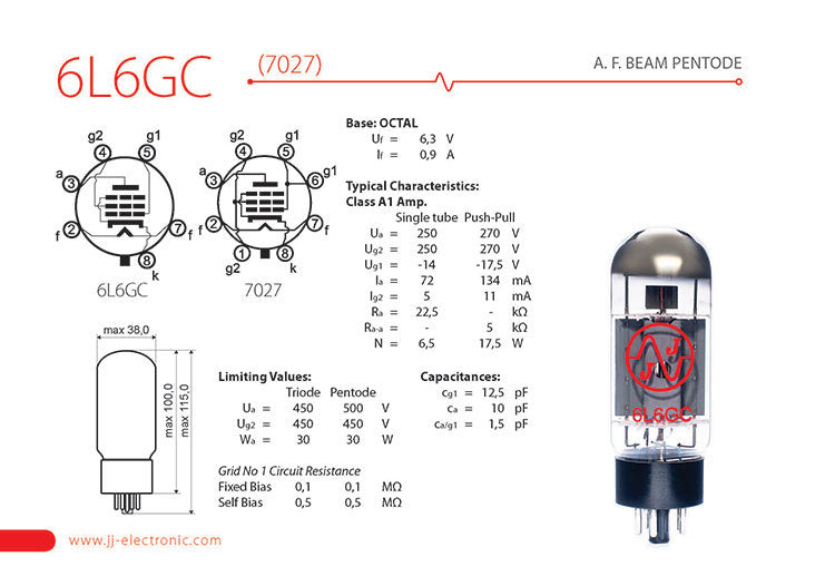 JJ Electronic ECC83/12AX7 Preamplifying Tube