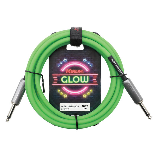 vKirlin 10ft Glow Guitar Cable Green Kiwi Pop