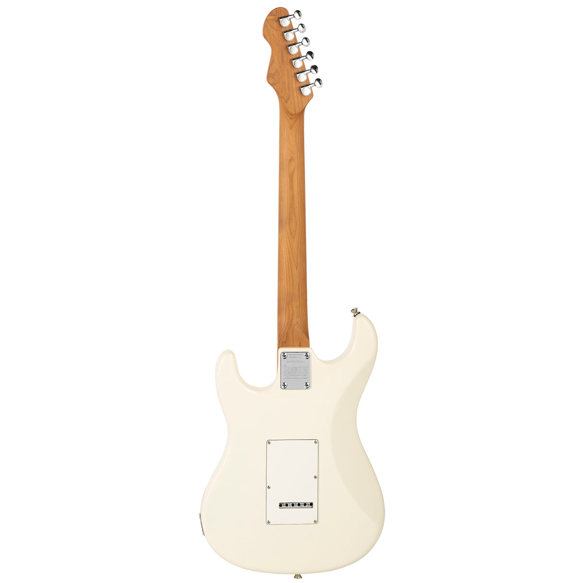 Levinson Sceptre Ventana Std Olympic White Double Cutaway3SC w Indian Laurel Board