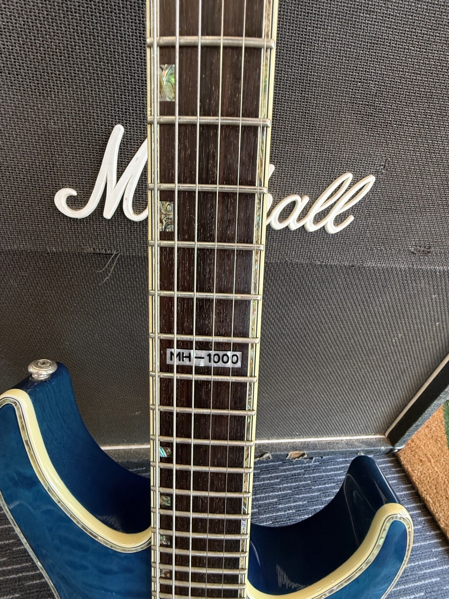 LTD MH-1000 DELUXE ELECTRIC GUITAR QUILTED MAPLE DEEP BLUE