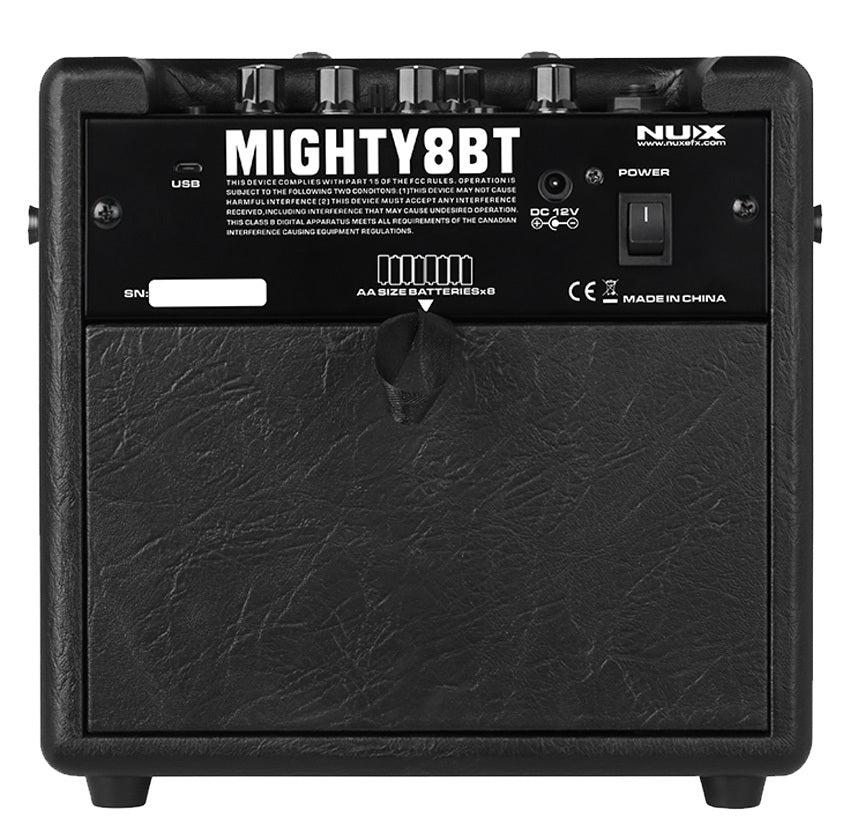 NU-X MIGHTY8BT Portable Digital 8W Guitar Amplifier with Bluetooth & Effects