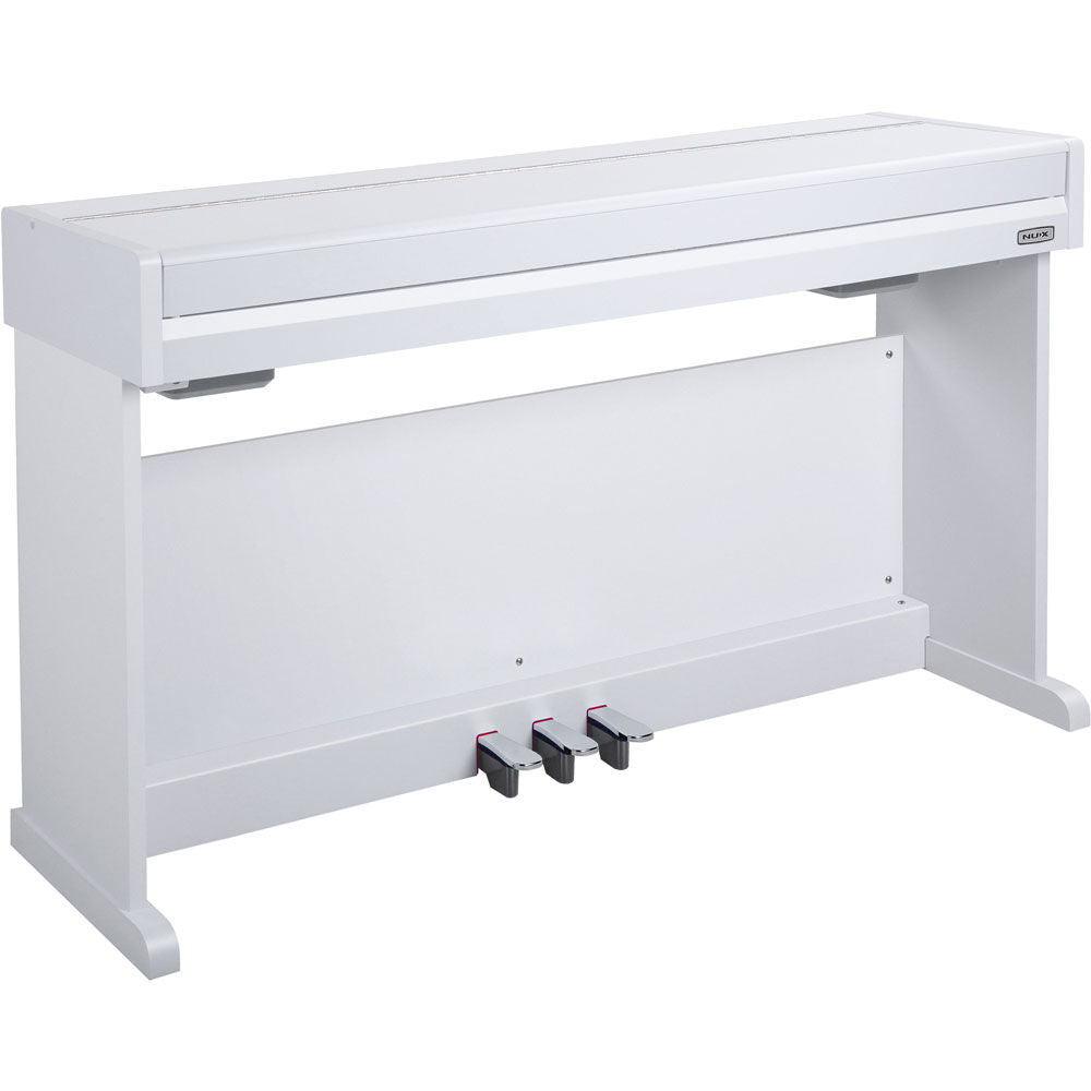 NU-X NCK-330 Upright 88-Key Digital Piano in White Finish w/ Bonus Piano Bench