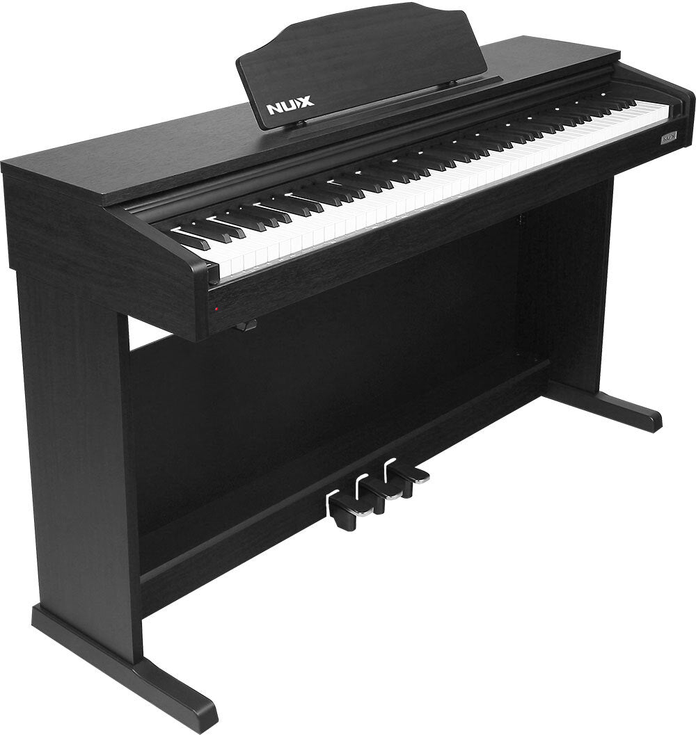 NU-X WK400 Upright 88-Key Digital Piano with Slide-Top in Black Finish w/ Bench