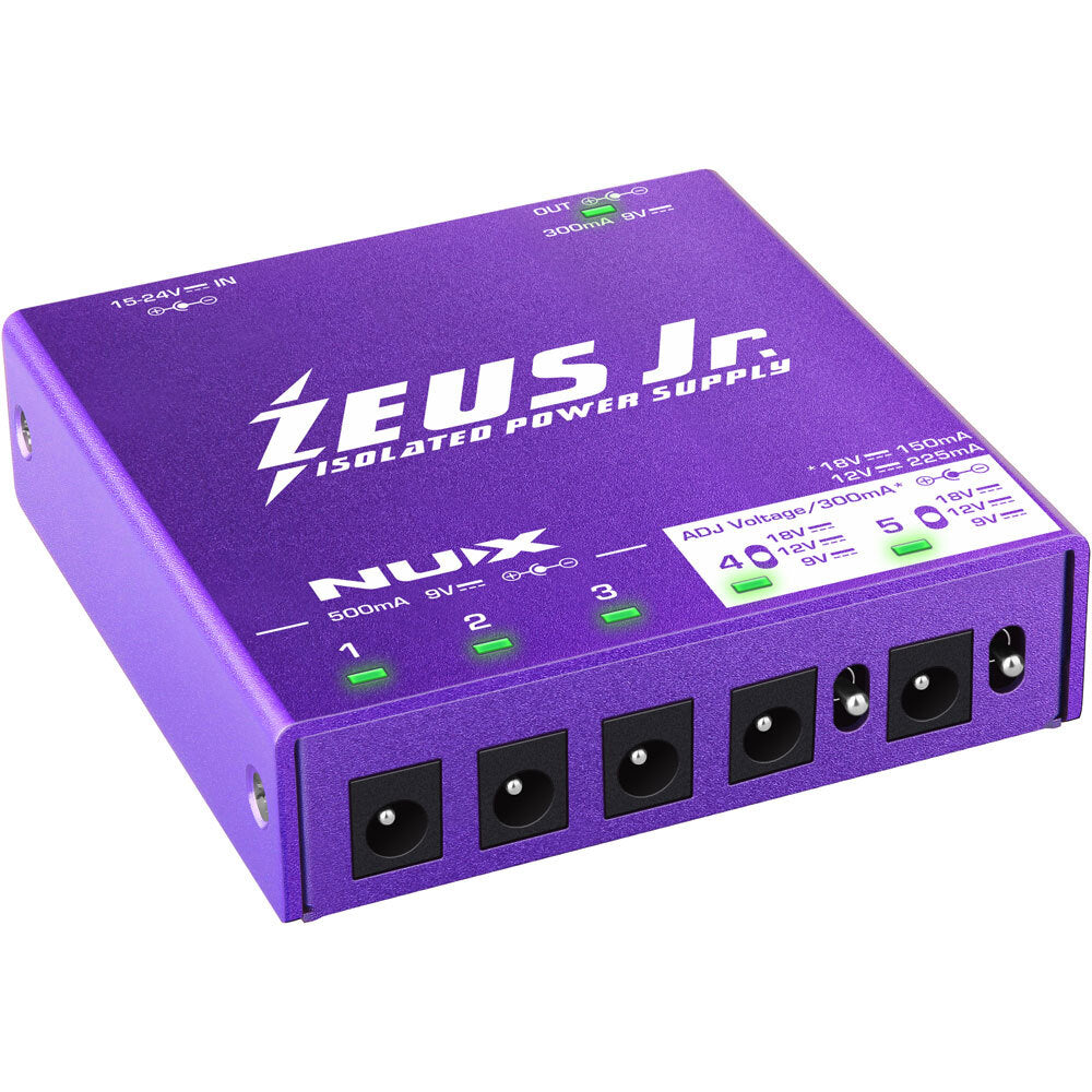 NU-X ZEUS JNR PEDAL POWER SUPPLY W/ 5 OUTPUTS