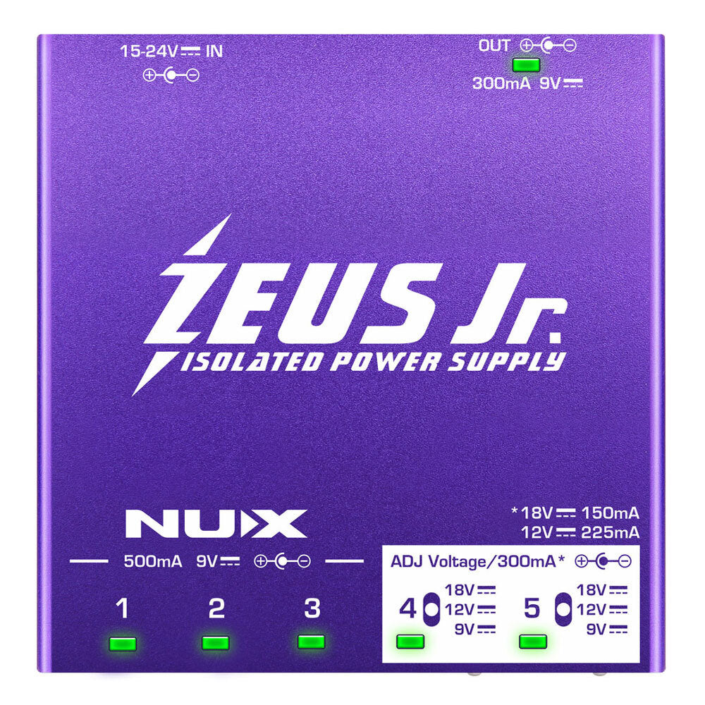 NU-X ZEUS JNR PEDAL POWER SUPPLY W/ 5 OUTPUTS