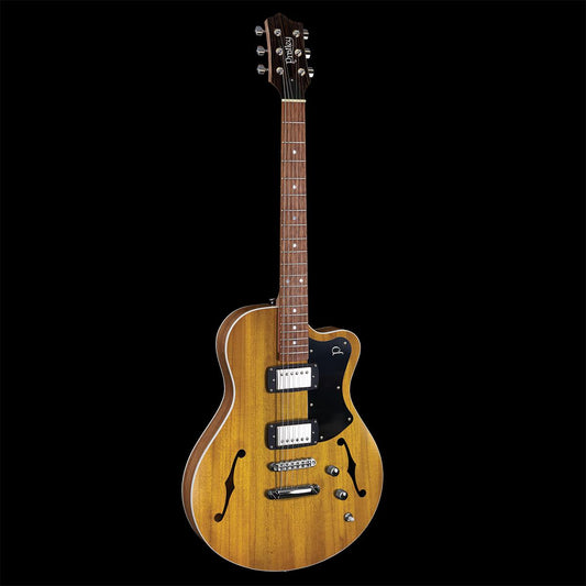 Pratley Electric Semi-Hollow Vintage Yellow Single Cut Electric Guitar