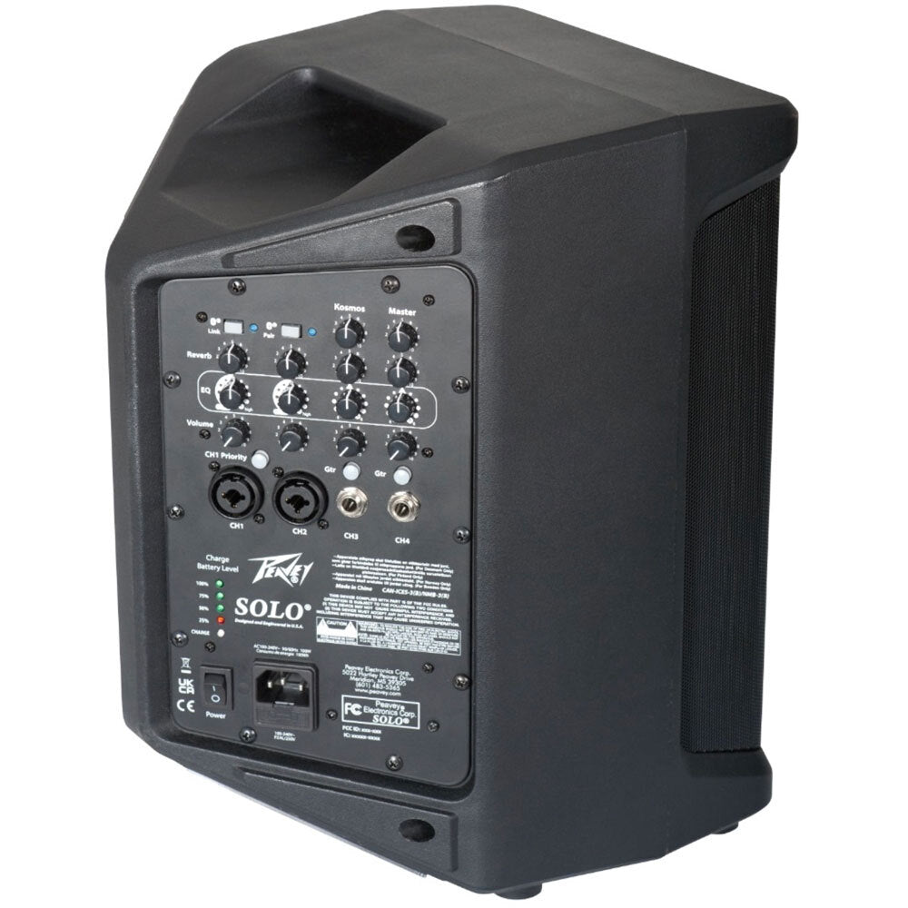 Peavey Solo Portable Battery Powered PA System 4-Channel 90 Watts