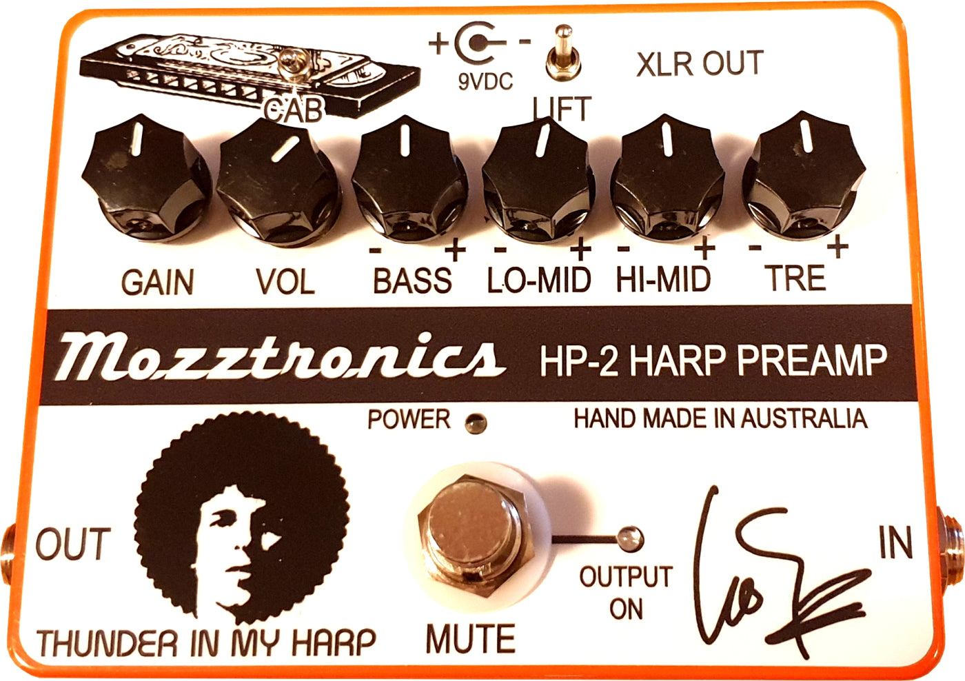 MOZZTRONICS HP-2 HARP PREAMP PEDAL - NO P/S