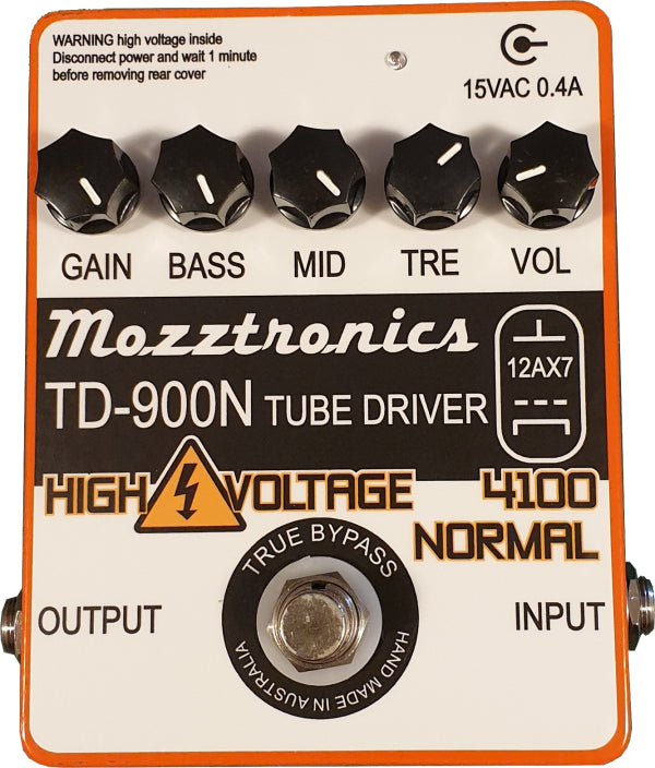 MOZZTRONICS TUBE DRIVE 4100 NORMAL EFFECTS PEDAL WITH PS