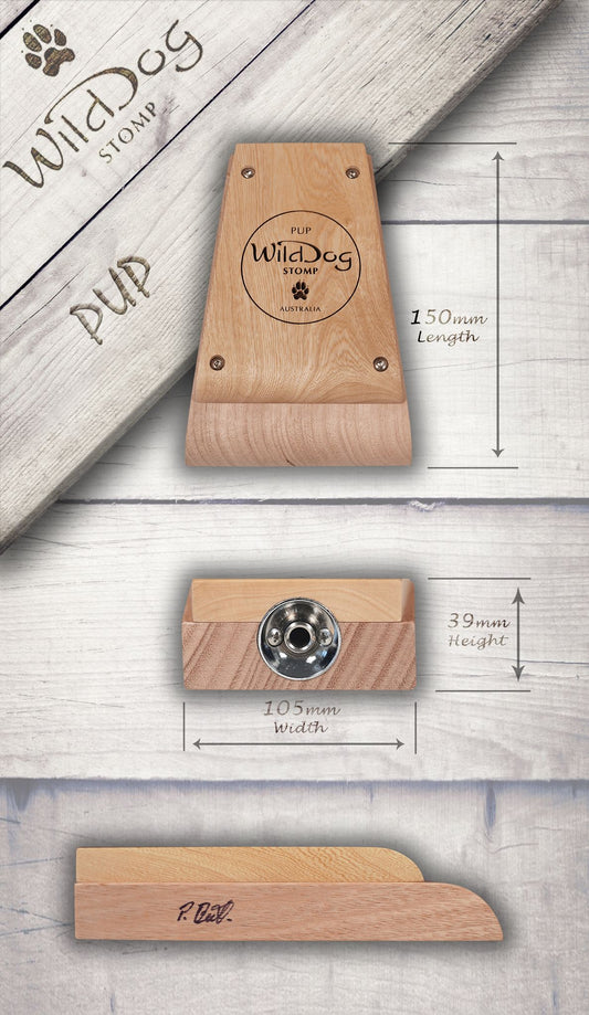 PUP COMPACT STOMP BOX - TAS OAK AND QLD JACARANDA