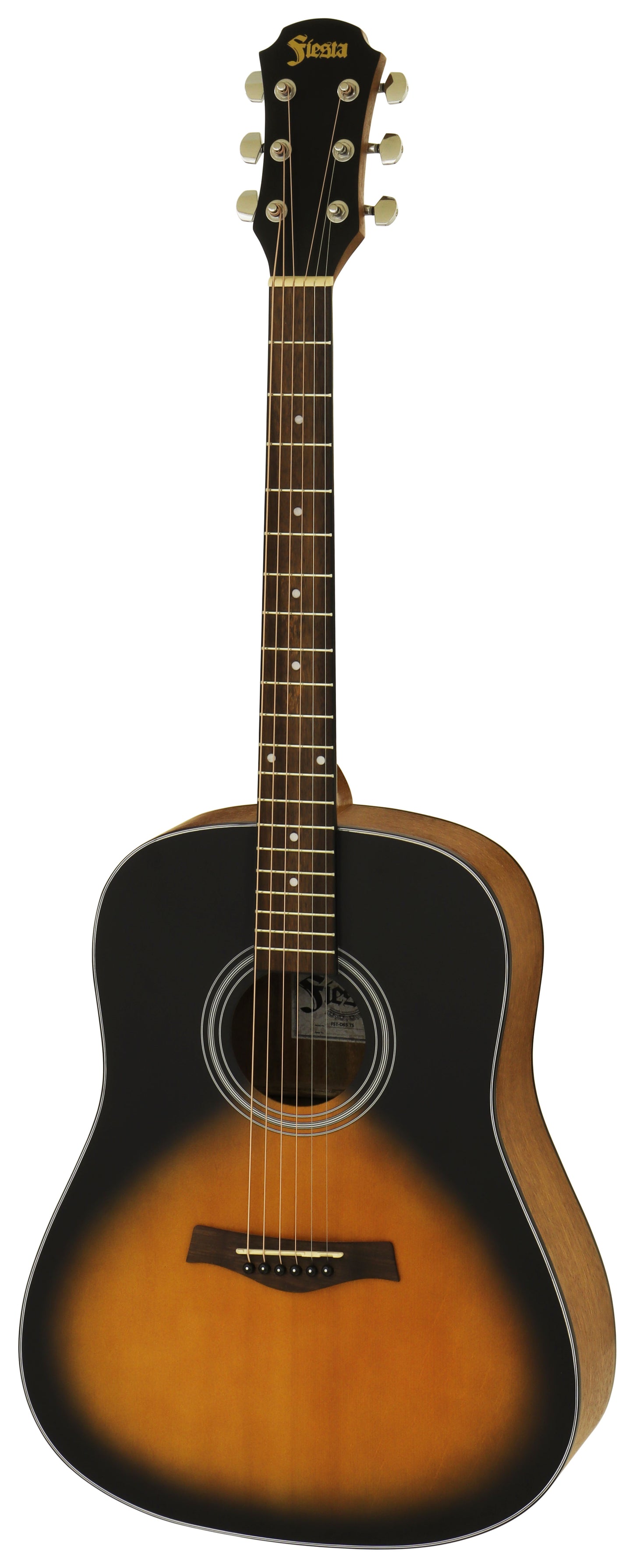 Aria Fiesta Series Dreadnought Acoustic Guitar in Tobacco Sunburst Matte Finish