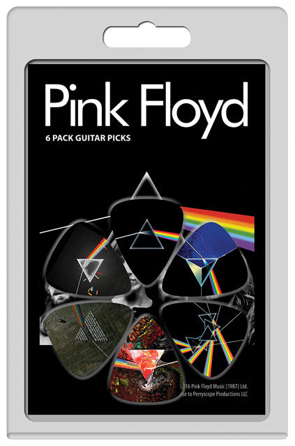 Perris 6-Pack Pink Floyd Variety-3 Licensed Guitar Picks Pack